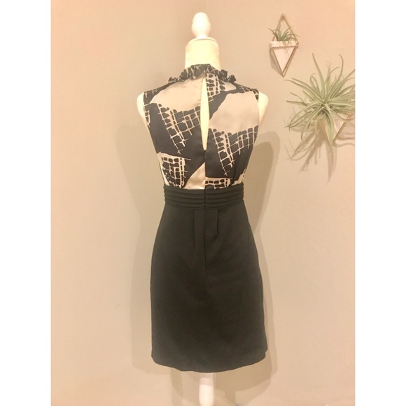 Max & Cleo Ruffle black & white silky blouse dress - Picture 2 of 4